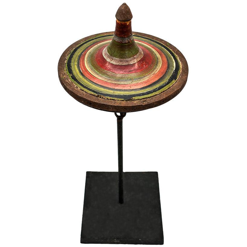 MULTICOLOR SPINNING TOP WITH STAND - Chora Mykonos