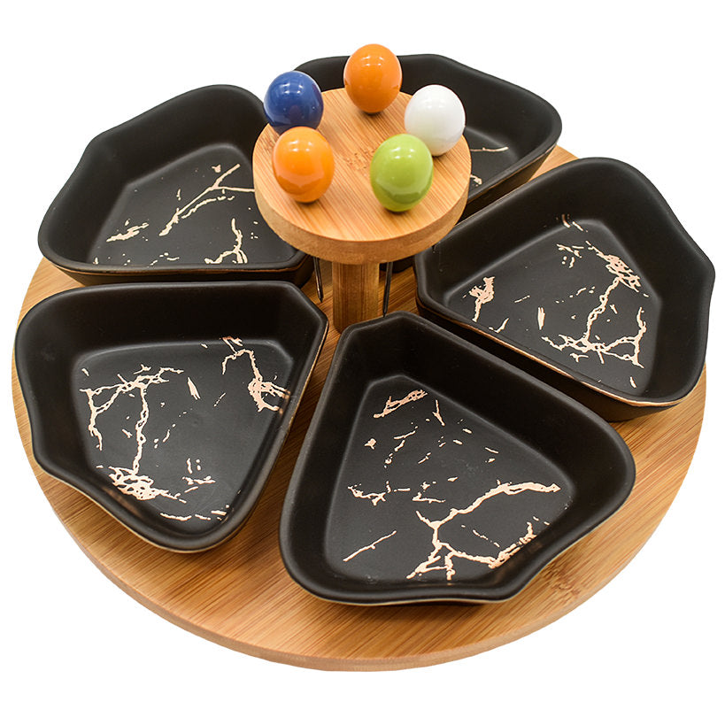 COCKTAIL BITES TRAY BLACK