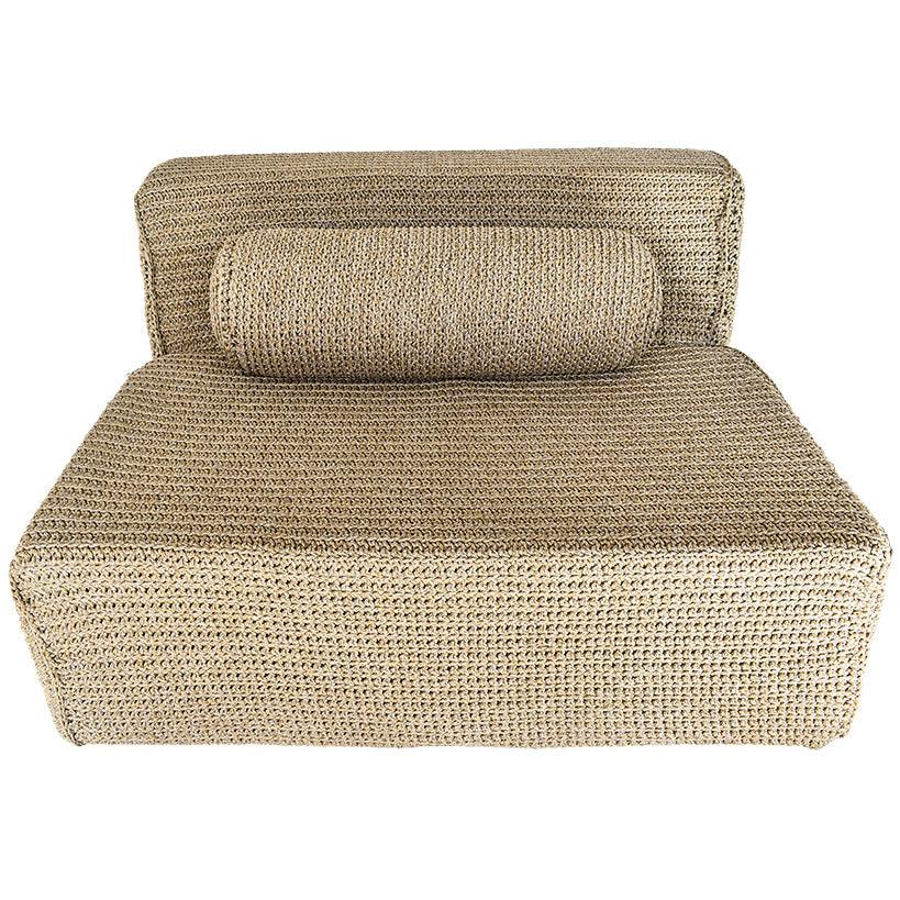 SOFA COLOR BASE P07/10 WITH PILLOWS COLORS P07/04, P07/08, P07/01, P07/03 DIMENSIONS 120x270cm - Chora Mykonos