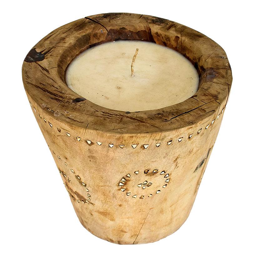 CANDLE TEAK WOOD - Chora Mykonos