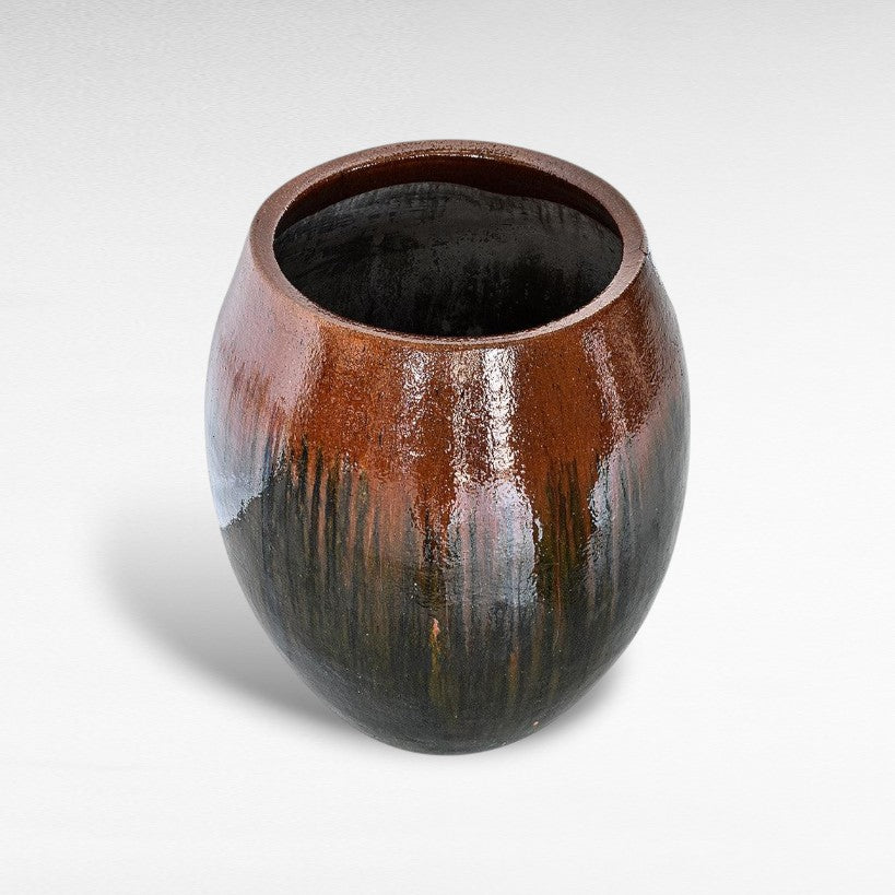 PLANTER WITH GLAZE FINISH - Chora Mykonos