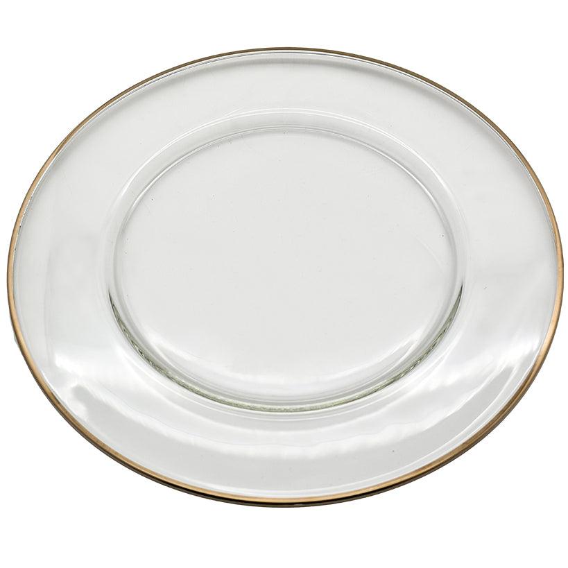 PLATE PLATINUM DESIGN SET OF 6 32cm - Chora Mykonos