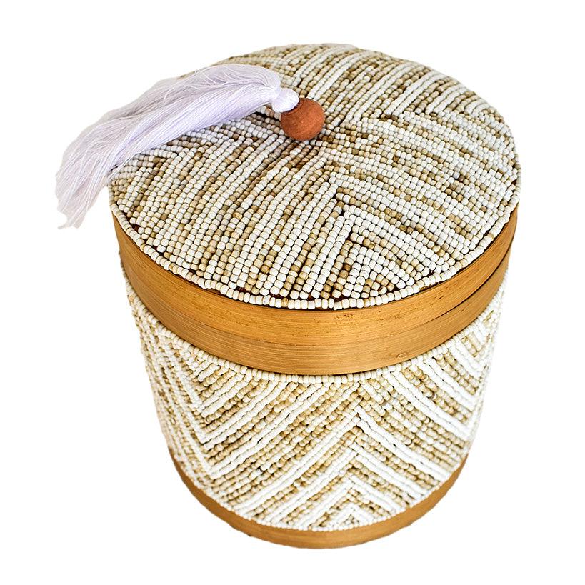 ROUND BOX CARAMEL - Chora Barefoot Luxury Living