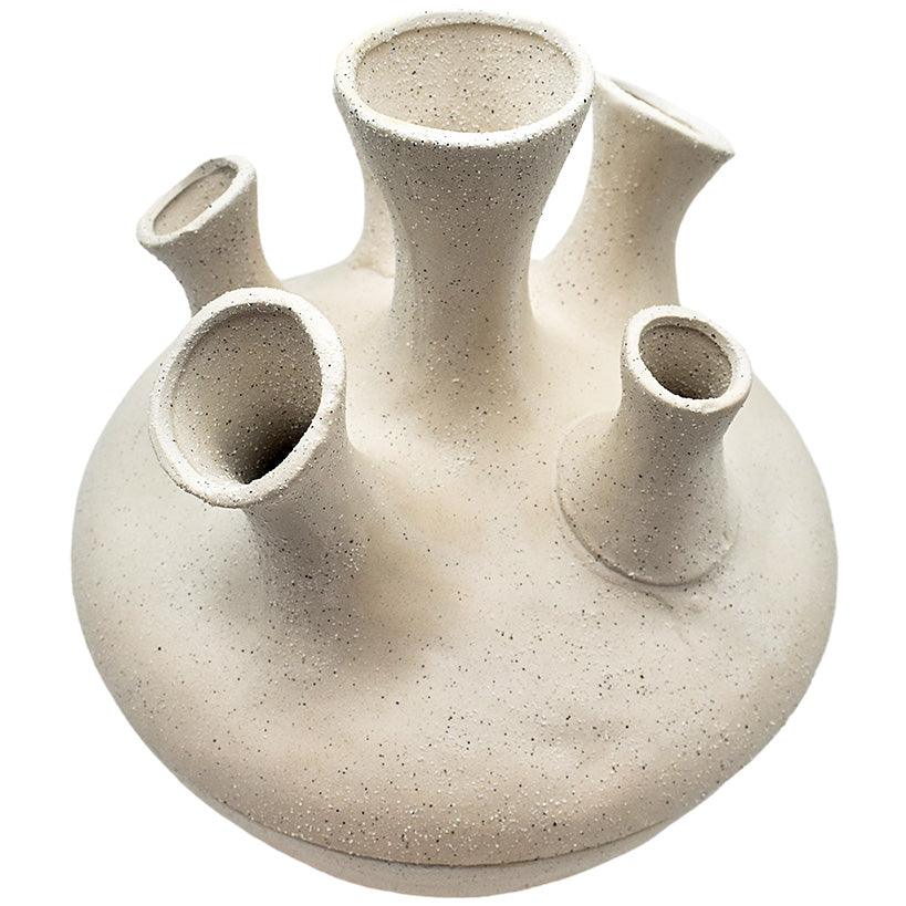HEART VASE WHITE - Chora Mykonos