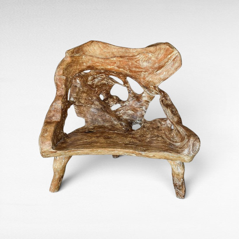TEAK WOOD BENCH - Chora Mykonos