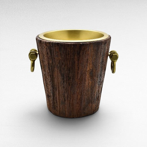 ROUGH WOOD ICE BUCKET NATURAL - Chora Mykonos