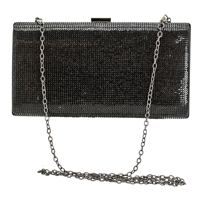 CLUTCH 11 BLACK SMALL STRASS
