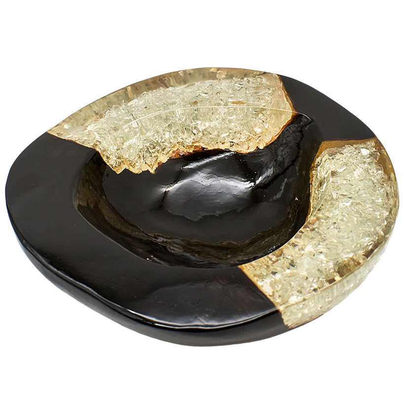 BLACK TEAK RESIN HALF TRANSPARENT 25 CM