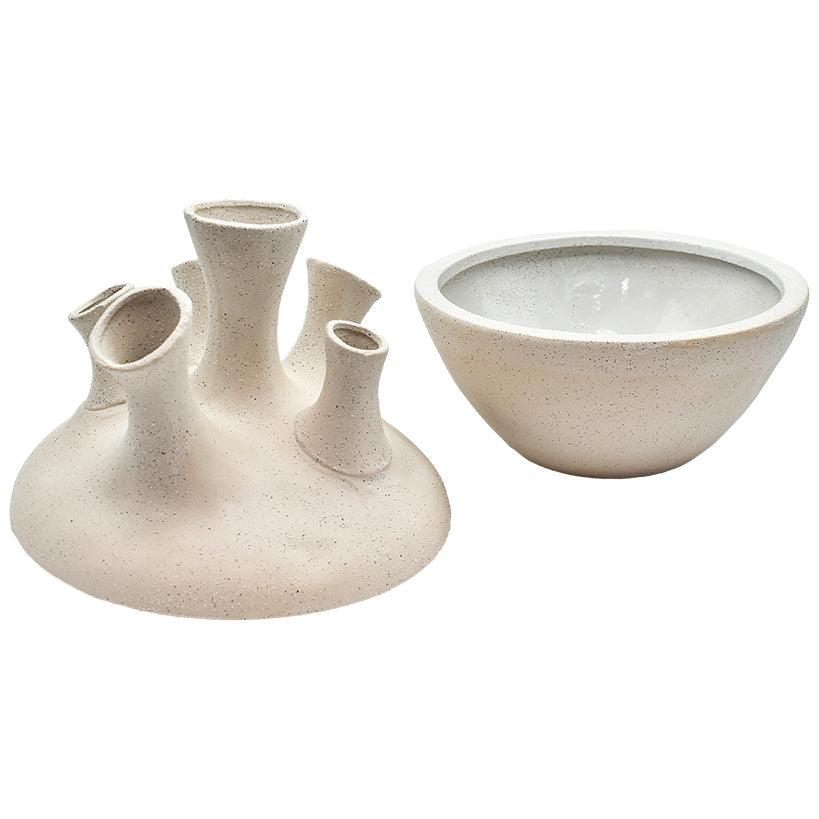 HEART VASE WHITE - Chora Mykonos