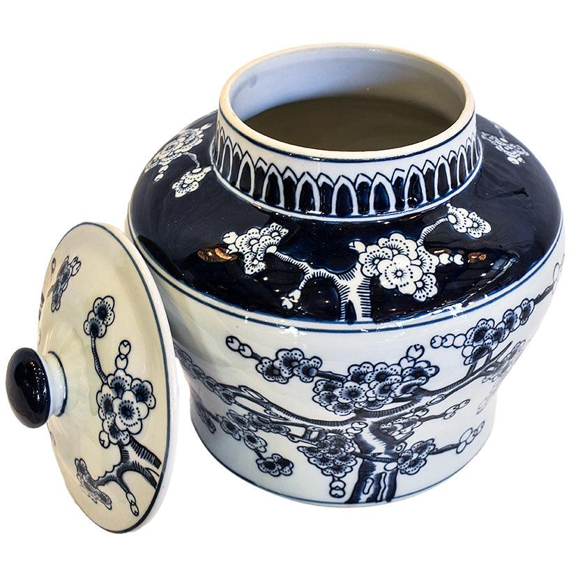 JAR WITH LID CERAMIC - Chora Mykonos