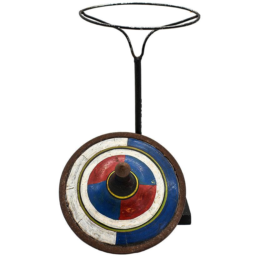 MULTICOLOR SPINNING TOP WITH STAND - Chora Mykonos