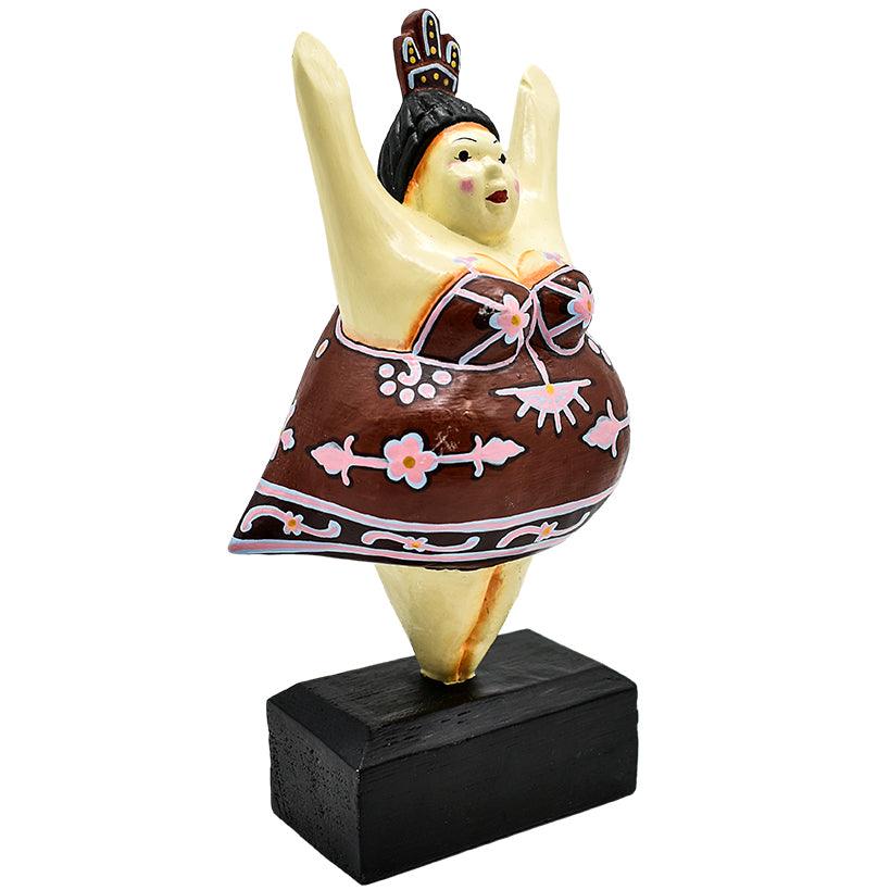 WOODEN BALLERINA 14x9x25cm - Chora Mykonos