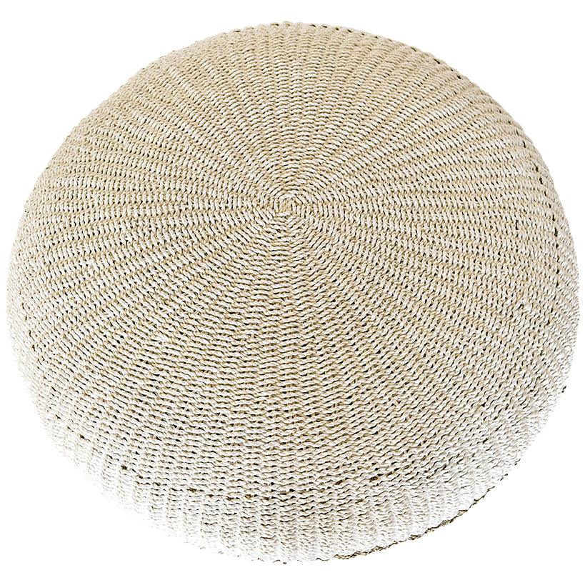 POUF NATURAL-WHITE 100cm - Chora Mykonos