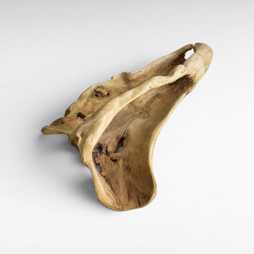 DECOR TRAY WOOD NATURAL 90x50x10cm - Chora Mykonos