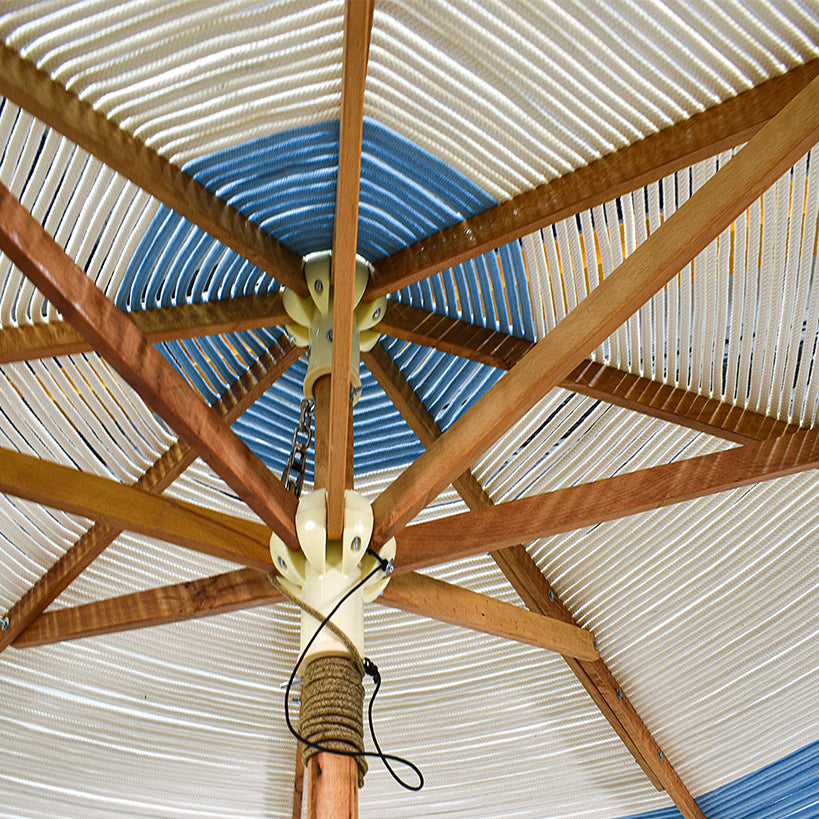 BYBLOS WITH A TWIST ROPE MACRAME UMBRELLA WITH OAK WOOD FRAME Φ260 |H240 CM