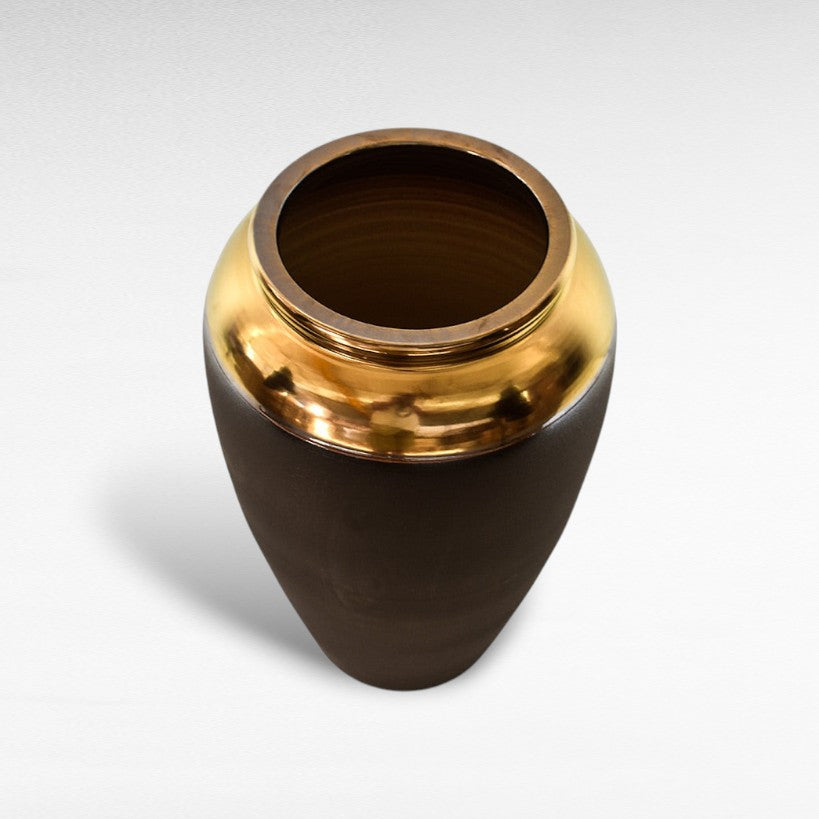 CERAMIC PLANTER WITH ENAMEL PAINTING Φ40 |Η60 CM