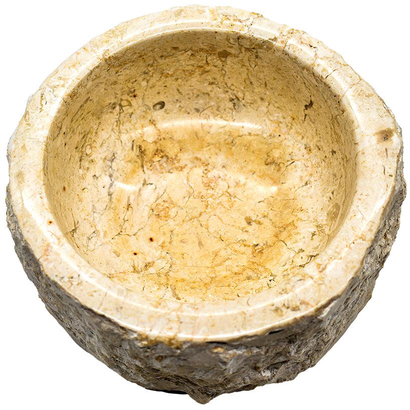 WHITE STONE BOWL 17x17x8cm - Chora Mykonos