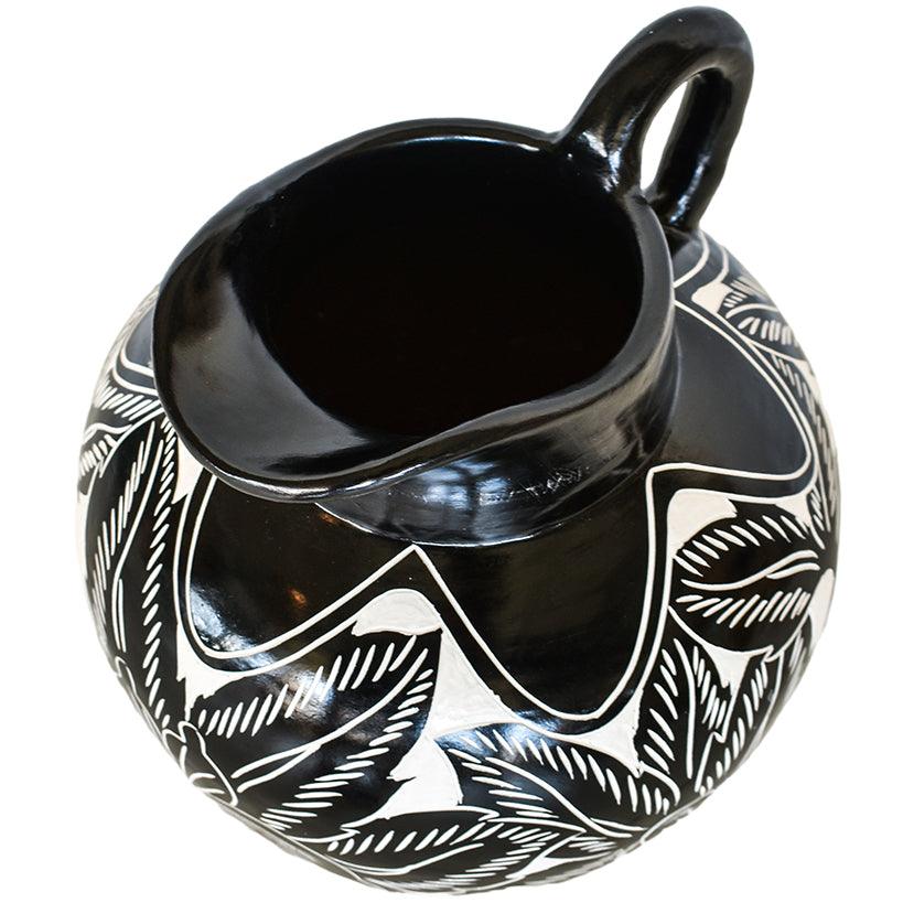 BLACK AND WHITE TERRACORA VASE 30x30x42 - Chora Mykonos