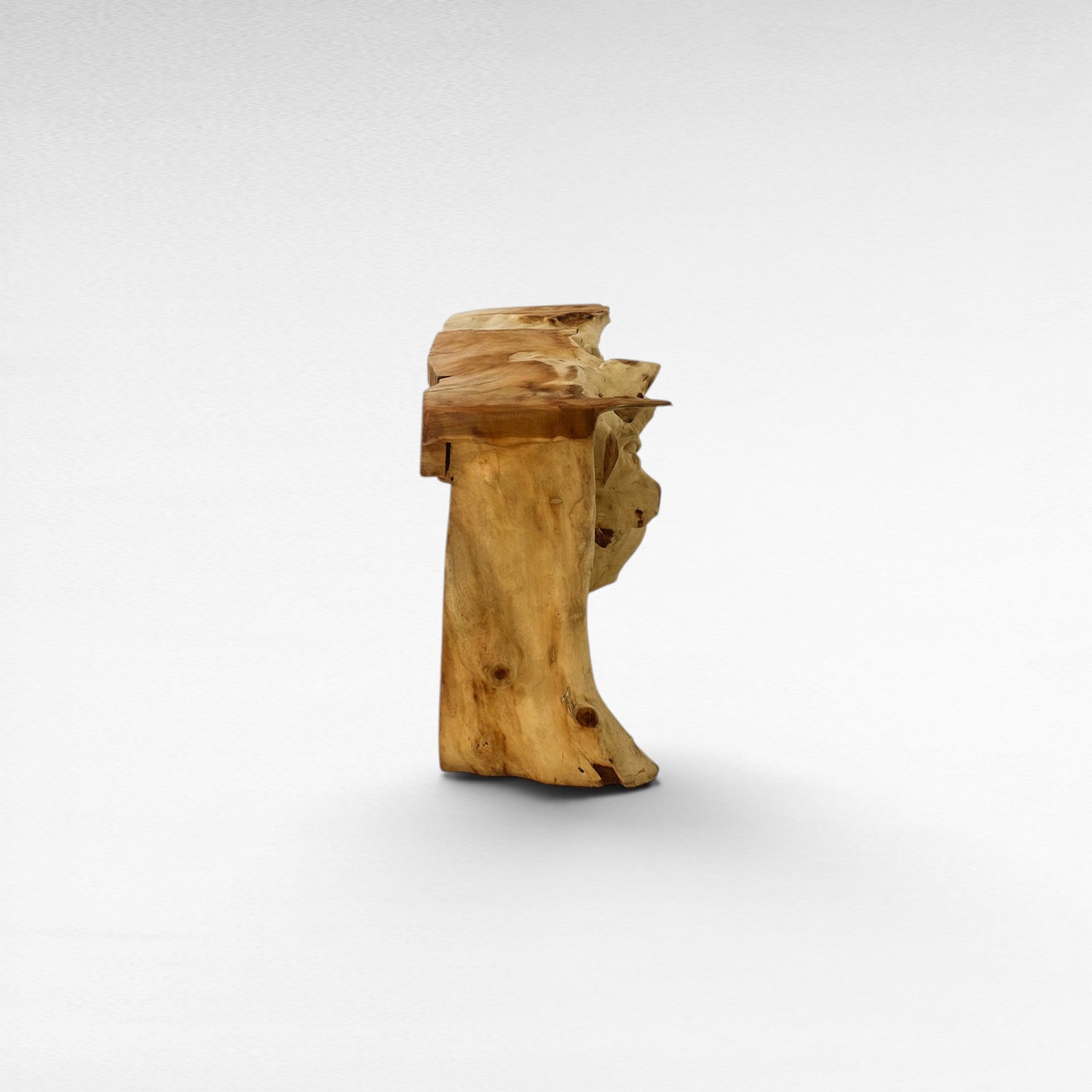 TEAK WOOD WITH GLASS NATURAL COLOR W250 |D50 |H80 CM
