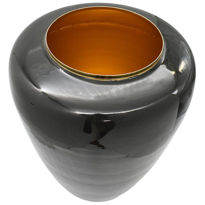 SO SHINNY GREY VASE - Chora Mykonos