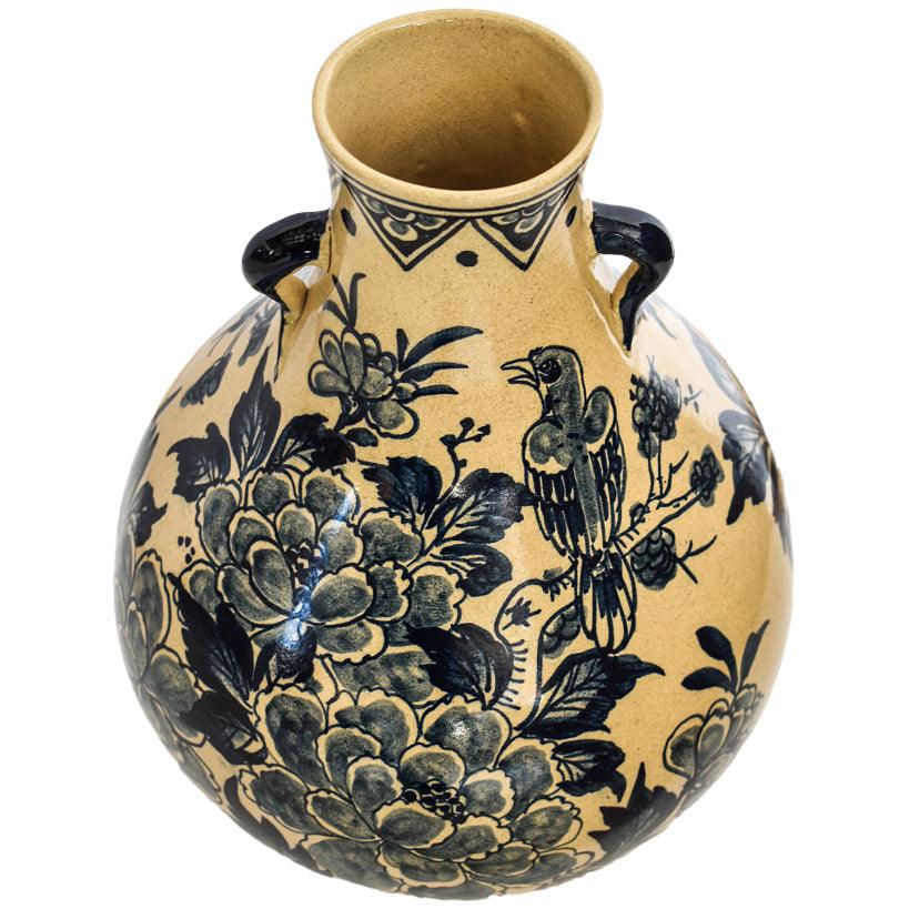 HANDMADE AND HANDPANTED VASE - Chora Mykonos
