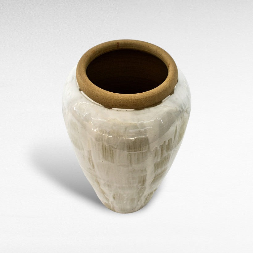 CERAMIC PLANTER WITH ENAMEL PAINTING Φ40 |Η60CM