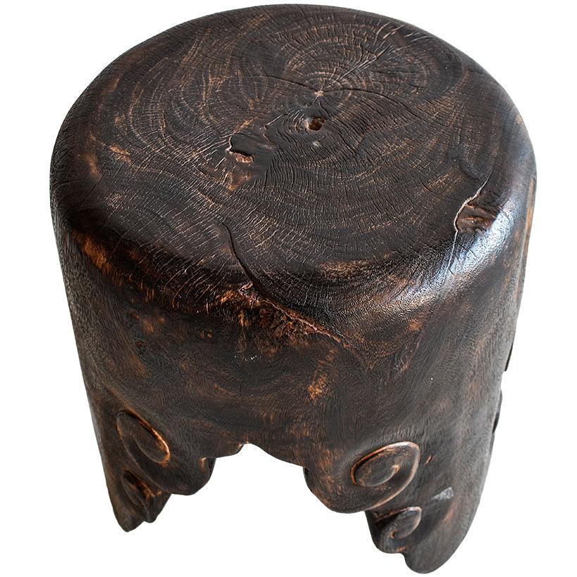 LYCHEE WOOD SIDE TABLE - Chora Mykonos
