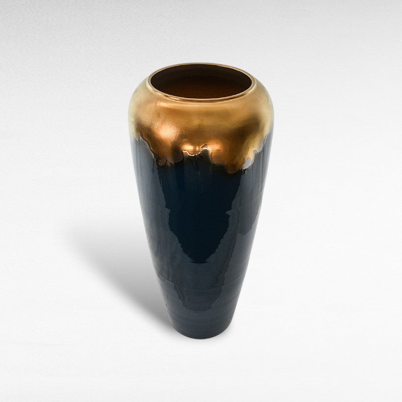 CERAMIC PLANTER WITH ENAMEL PAINTING Φ40 |Η90 CM