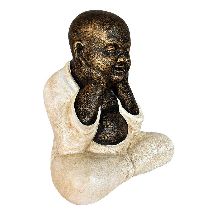 SITTING SHAOLIN WHITE H.40 CM - Chora Mykonos