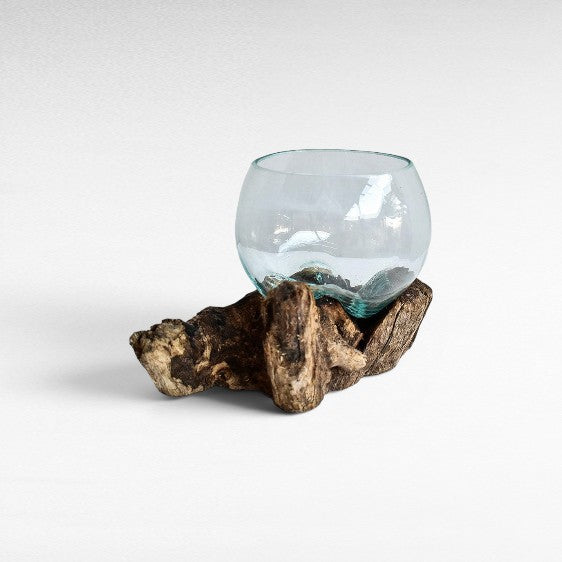 Wooden Root with glass - Chora Barefoot Luxury Living