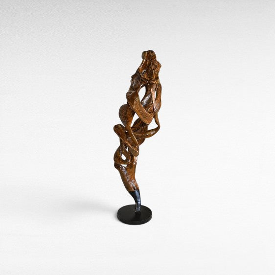 TEAK ROOT DECORATON ON METAL BASE W100 |D50 |H245 CM