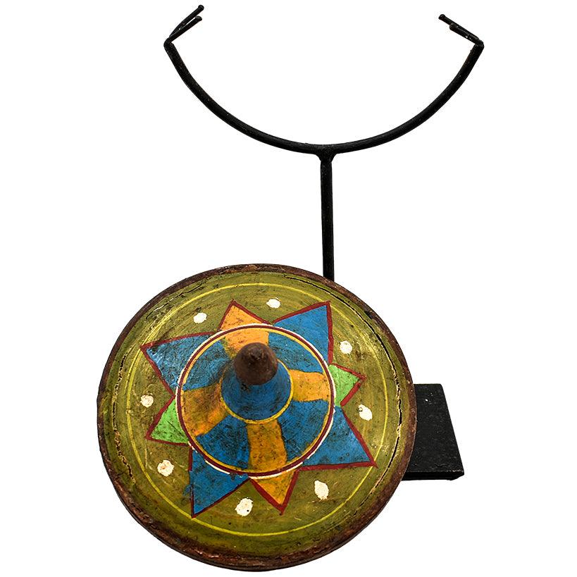 MULTICOLOR SPINNING TOP WITH STAND - Chora Mykonos