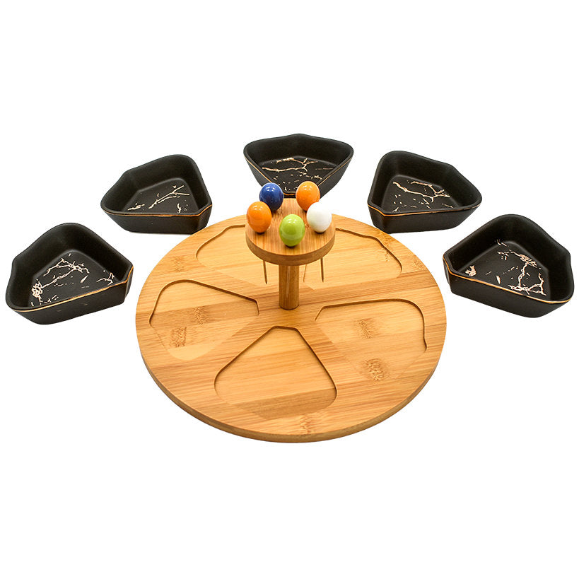 COCKTAIL BITES TRAY BLACK