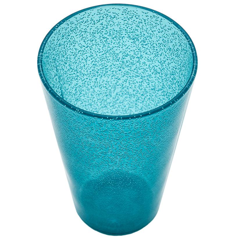 TURQUOISE SYNTHETIC CRYSTAL DRINK GLASS 9x9x14cm - Chora Mykonos