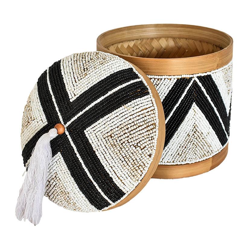 ROUND BOX BLACK - Chora Barefoot Luxury Living