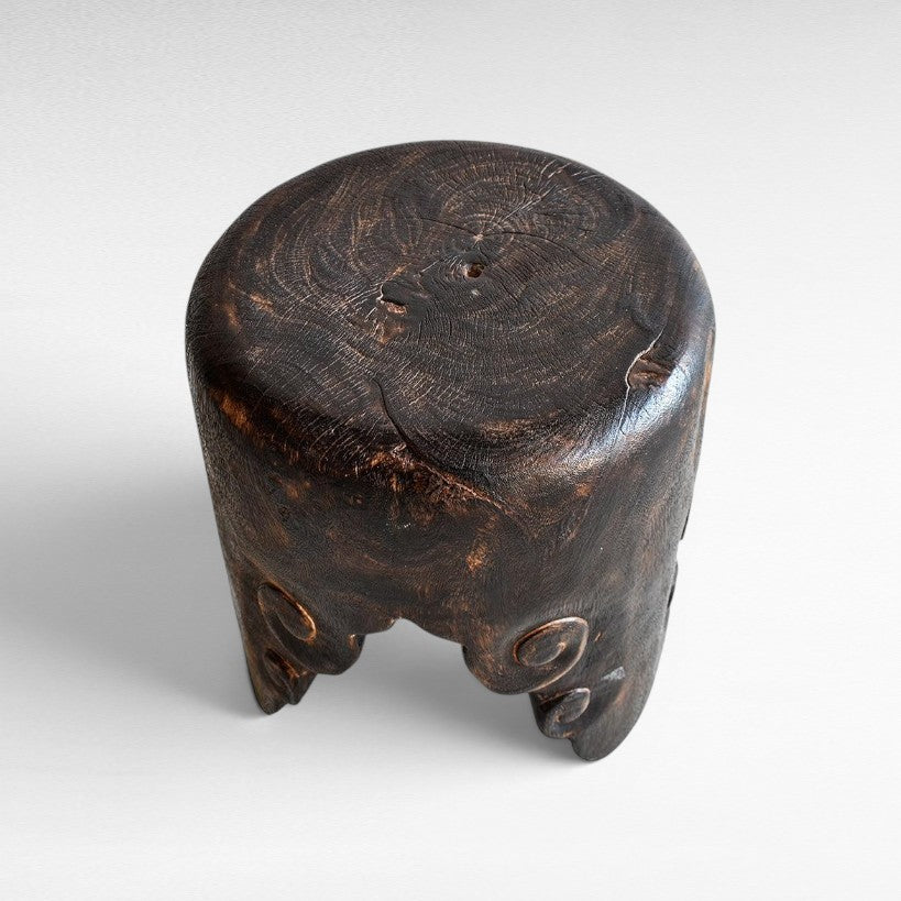 LYCHEE WOOD SIDE TABLE - Chora Mykonos