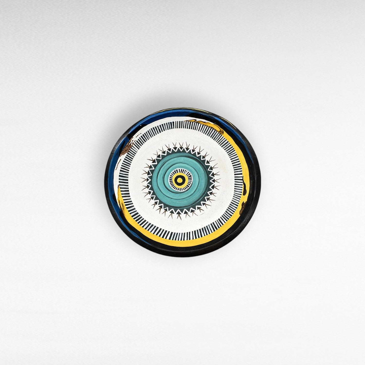 HANDPAINTED TEAK BOWL - Chora Mykonos