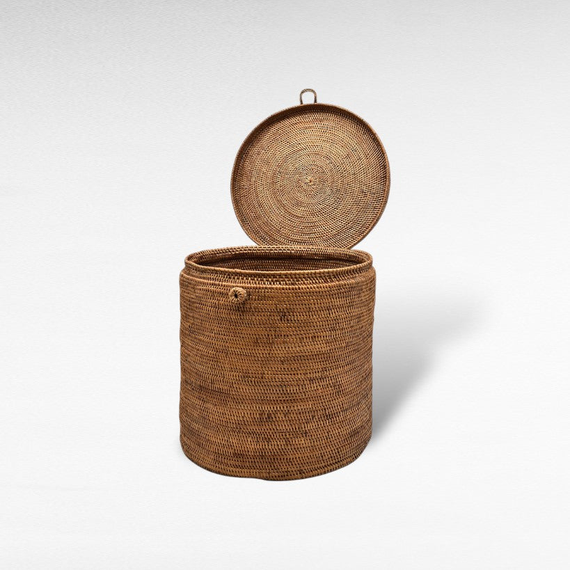 RATTAN WASTE BIN