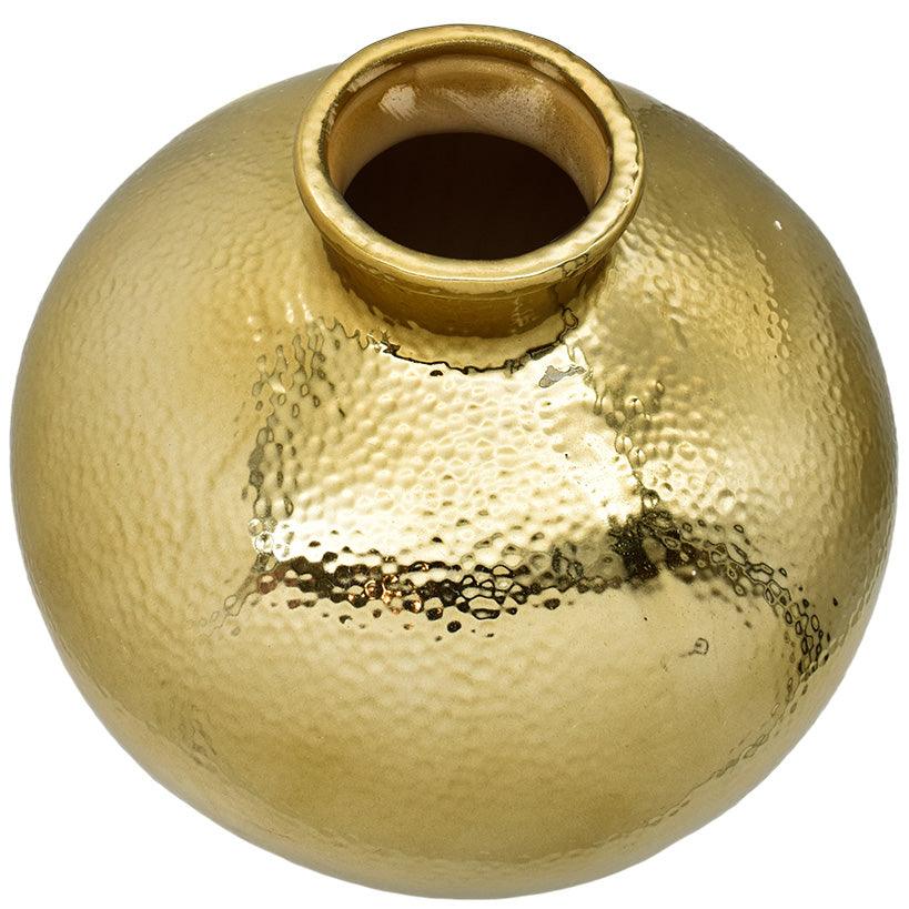 AMPHORA GOLDEN VASE 36x35cm - Chora Mykonos