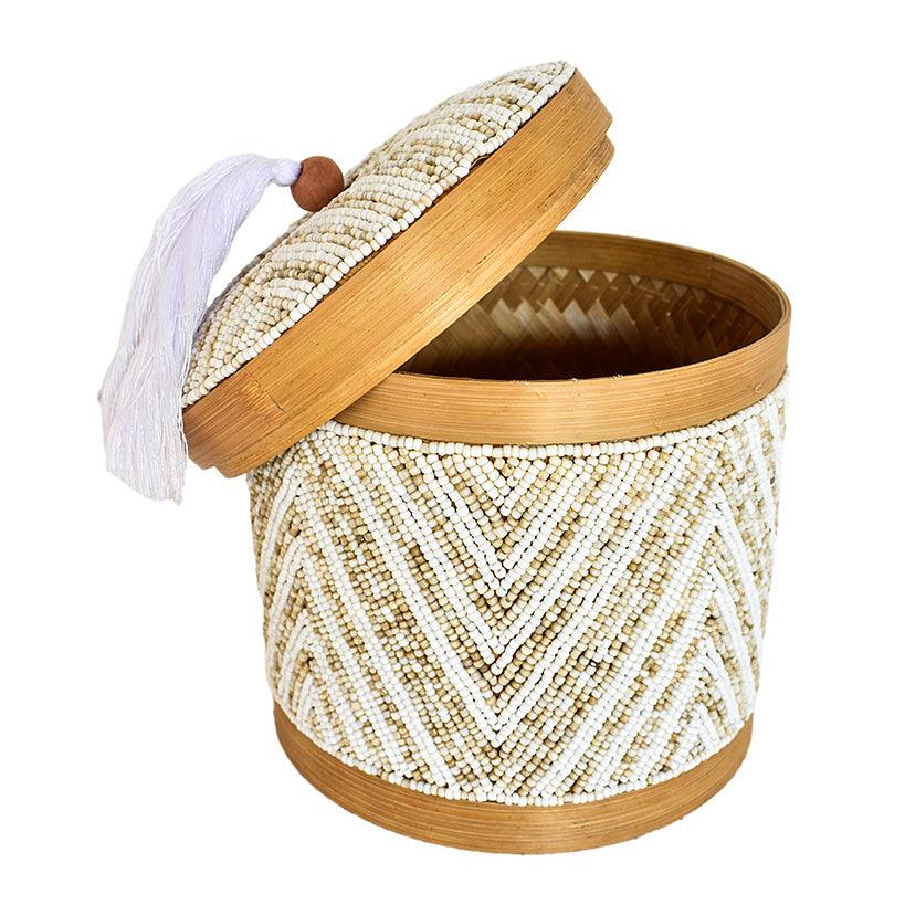 ROUND BOX CARAMEL - Chora Barefoot Luxury Living