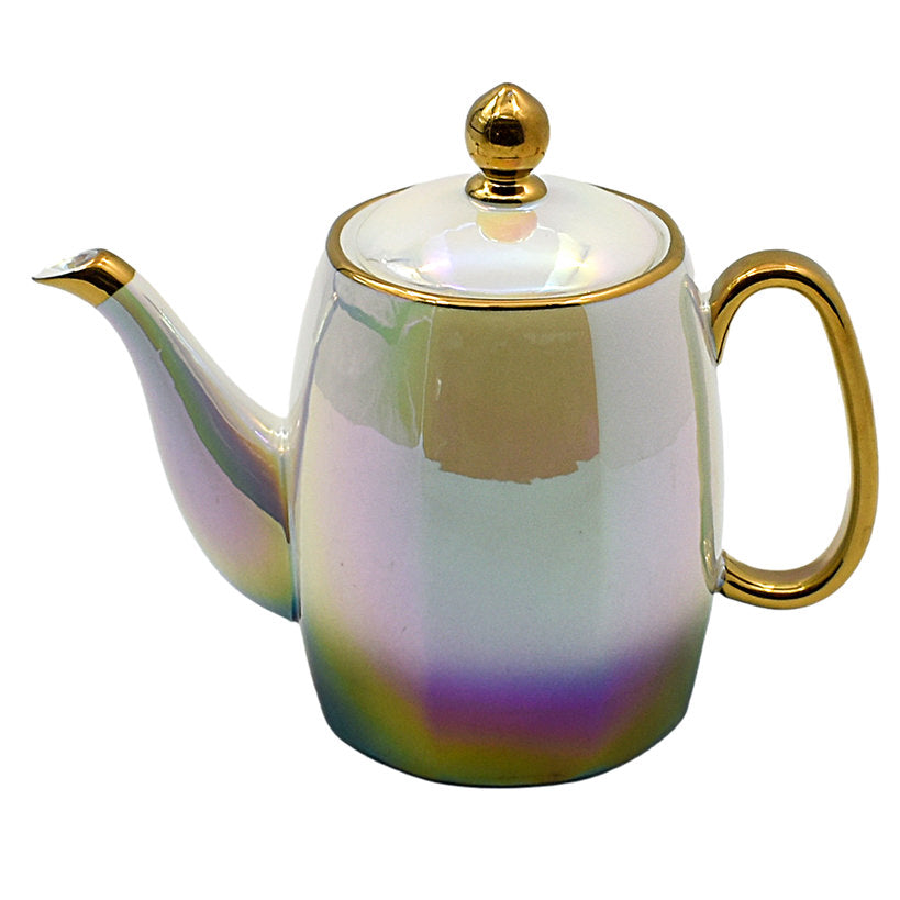 RAINBOW TEA CUPS SET OF 6 WITH TRAY AND TEA POT