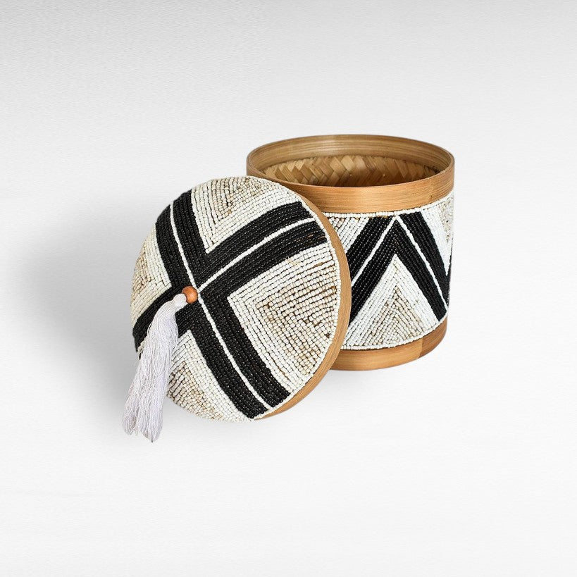 ROUND BOX BLACK - Chora Barefoot Luxury Living