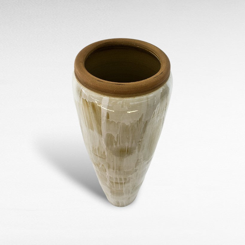 CERAMIC PLANTER WITH ENAMEL PAINTING Φ40 |Η120CM