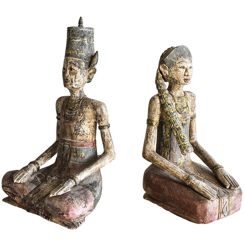 SITTING COUPLE - SET OF 2 MAN: 45x35x85cm, WOMAN: 27x37x65cm - Chora Mykonos