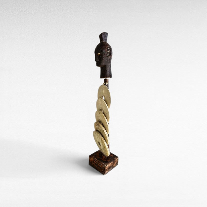 WOODEN STATUE 15x15x95cm - Chora Mykonos