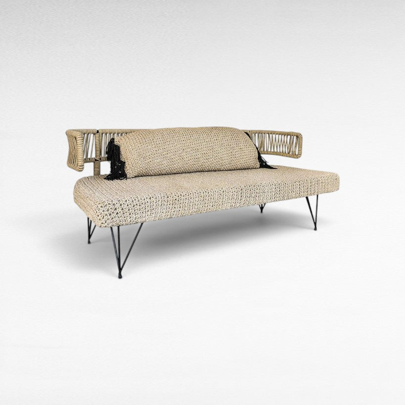 SOFA NATURAL ROPE 190x70x80cm - Chora Mykonos