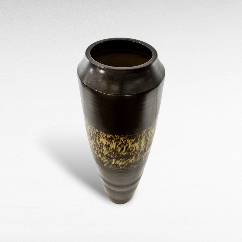 CERAMIC PLANTER WITH ENAMEL PAINTING Φ40 |Η120 CM