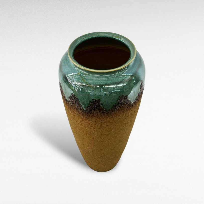 CERAMIC PLANTER WITH ENAMEL PAINTING Φ40 |Η90 CM