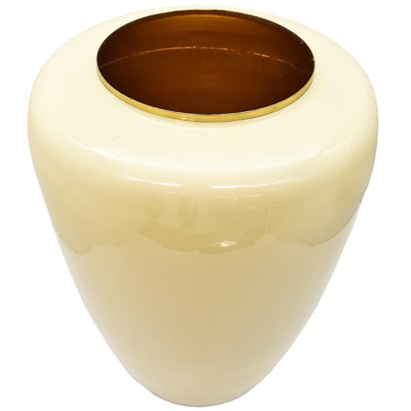 SO SHINNY WHITE VASE 32x43cm - Chora Mykonos