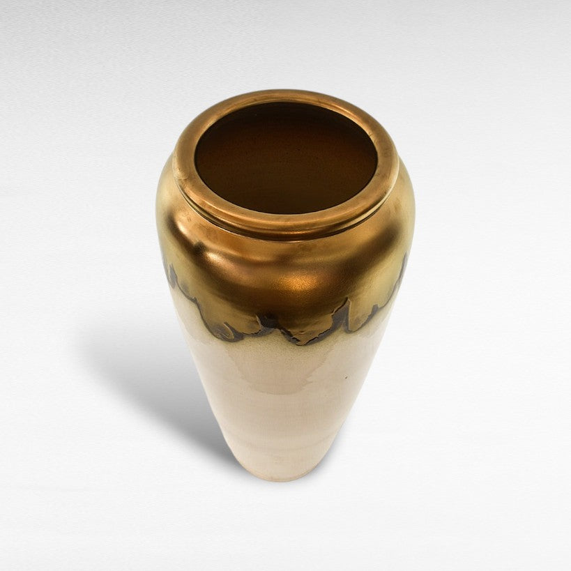 CERAMIC PLANTER WITH ENAMEL PAINTING Φ40 |Η90 CM